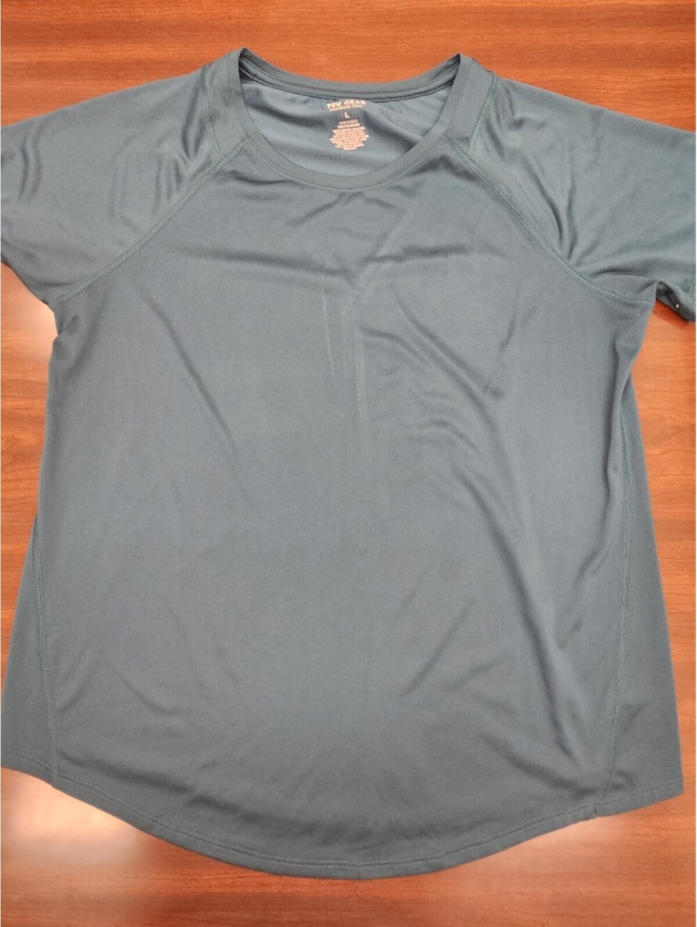 Tek Gear Men's Green Athletic Performance Short Sleeve T-Shirt Size Large Active